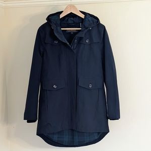 Pendleton Navy hooded raincoat Port Madison women's size M